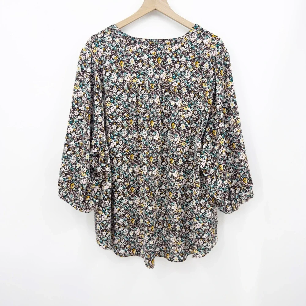Torrid Harper Blouse Floral Georgette V-Neck 4 Boho Career Cottagecore Romantic